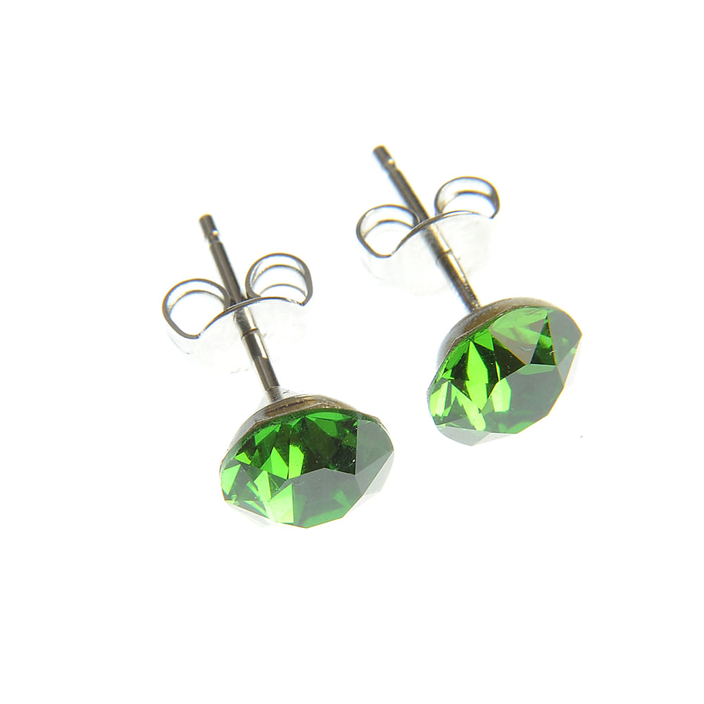 Cercei cu cristal Swarovski verde - 1 | YEO