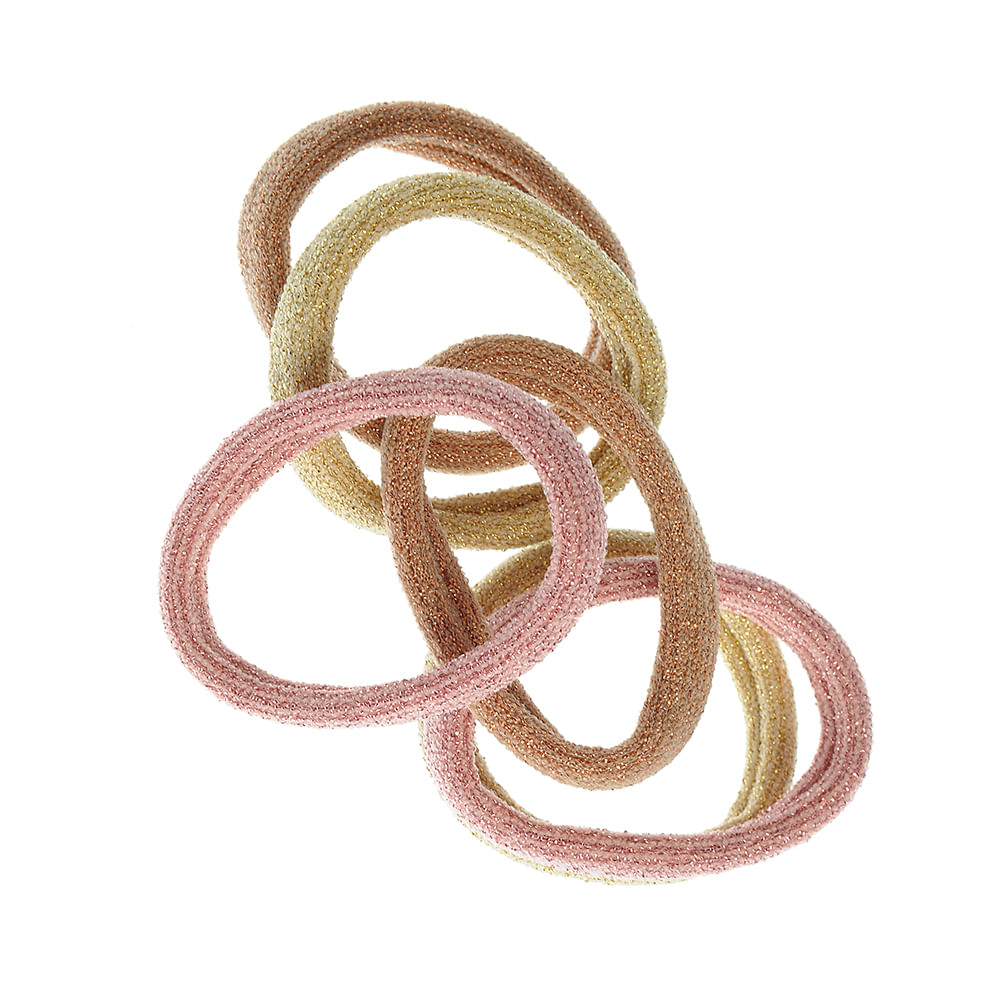 Set 6 elastice cu fir auriu image3