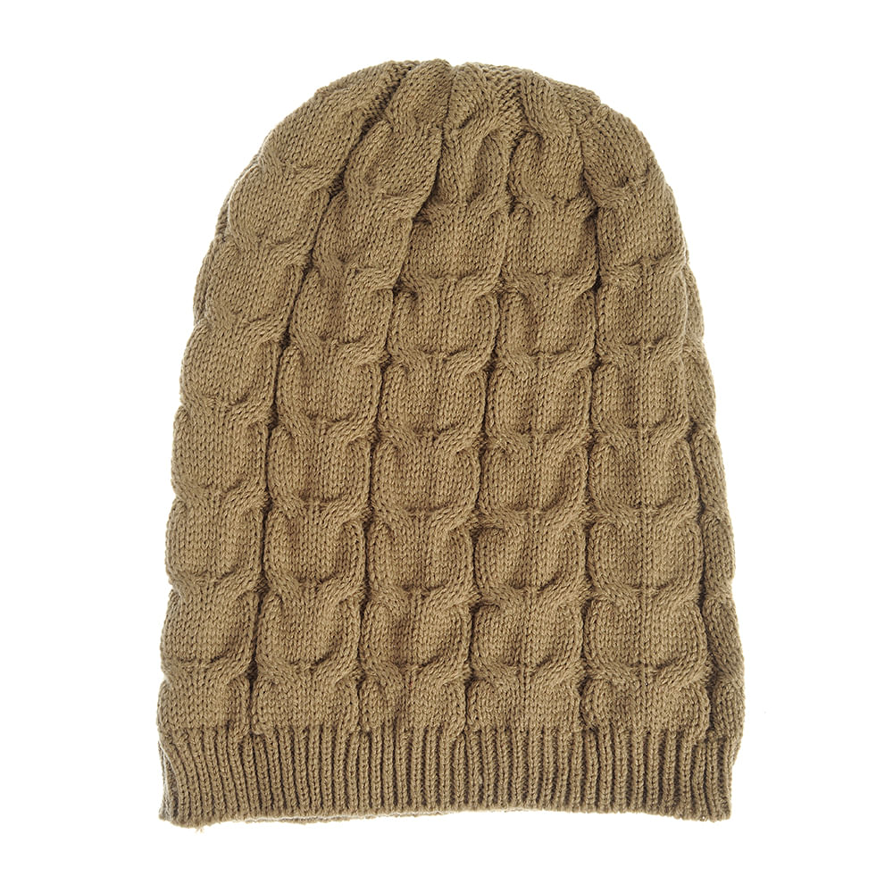 Caciula beanie impletita maro