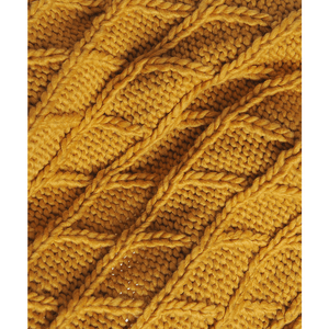 Fular tricotat model romburi