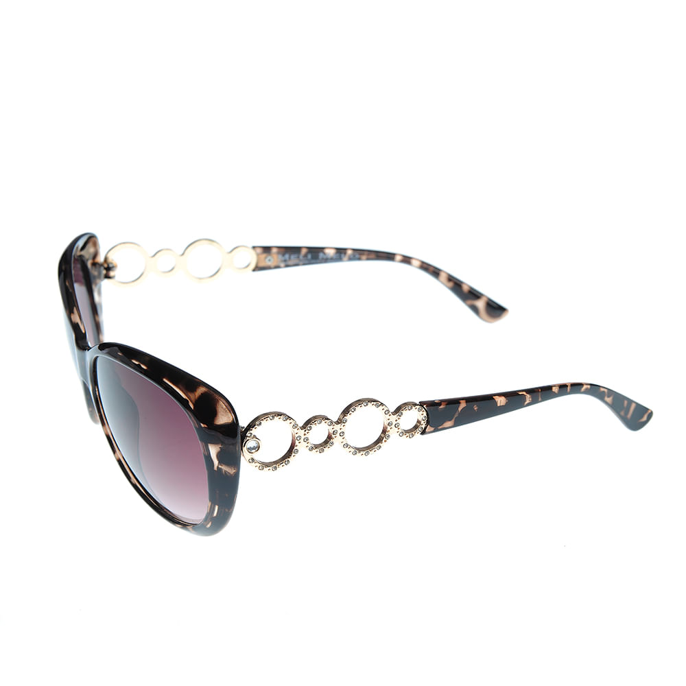 Ochelari  animal print brate cu decor - 1 | YEO