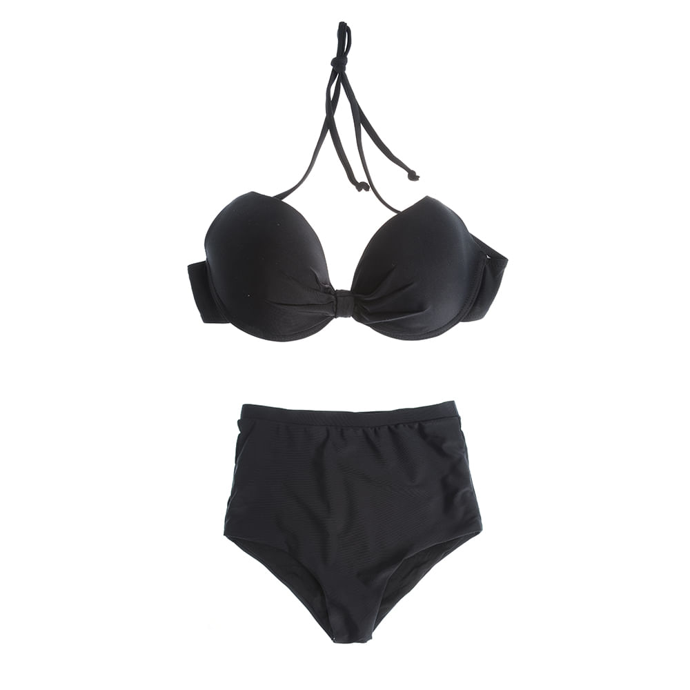 Sutien baie negru intarit M