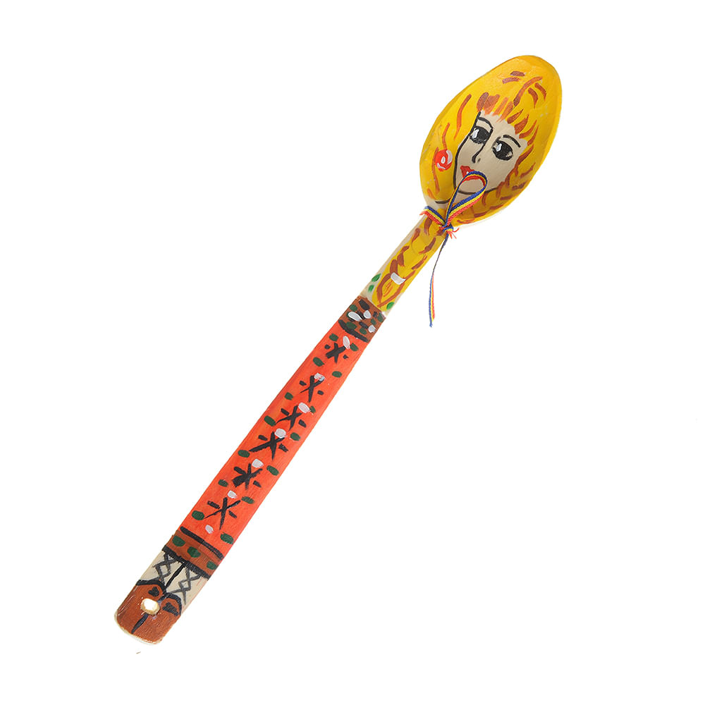 Decoratiune lingura lemn cu panglica tricolora image14