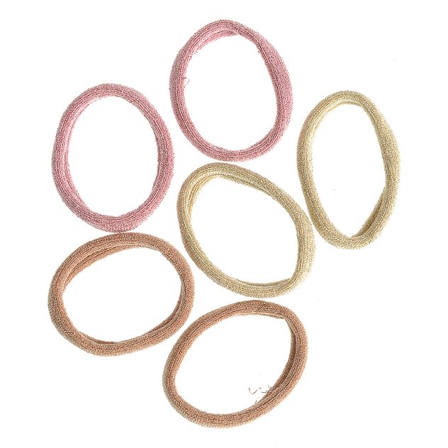 Set 6 elastice cu fir auriu