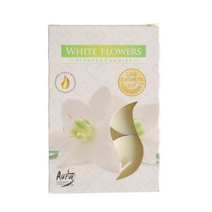 Set 6 lumanari parfumate Flori albe