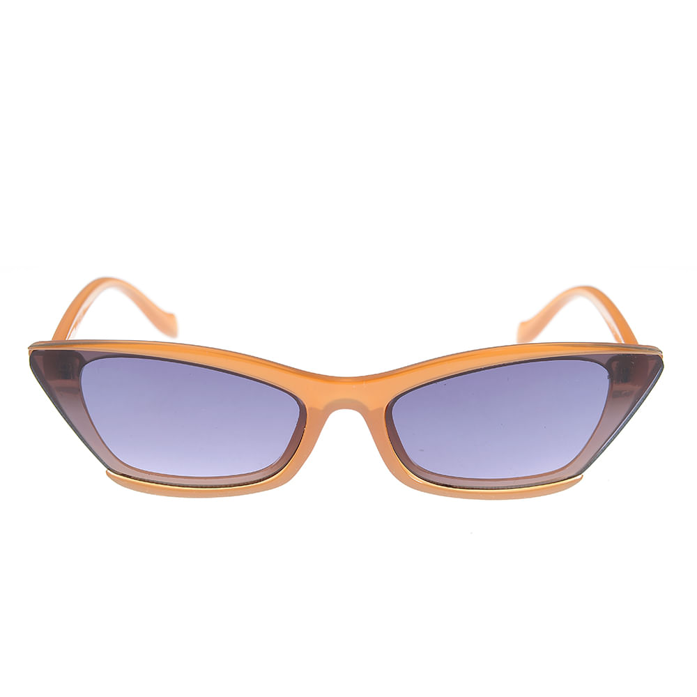 Ochelari de soare cat-eye cu rama maronie