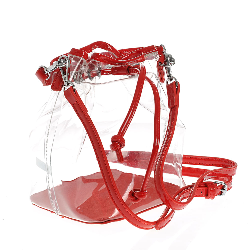 Geanta bucket transparenta cu bareta detasabila - 2 | YEO