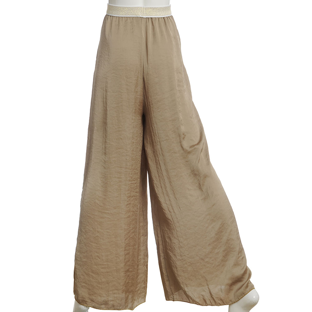 Pantaloni kaki cu talie elastica - 1 | YEO