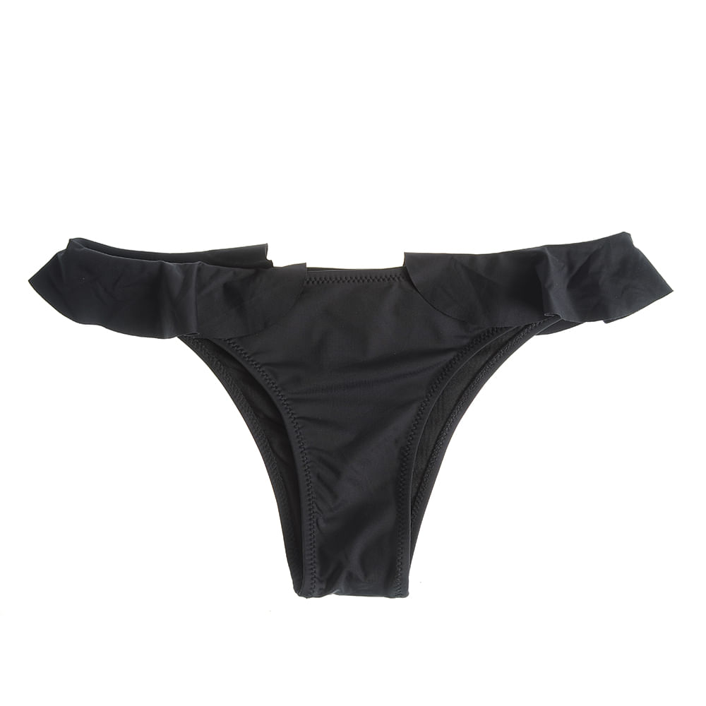 Slip de baie negru cu volan