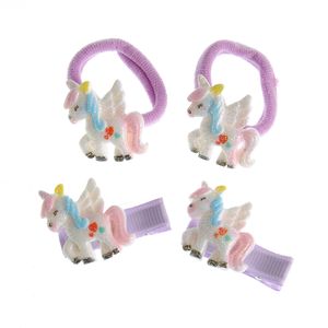 Set 4 accesorii de par cu unicorni