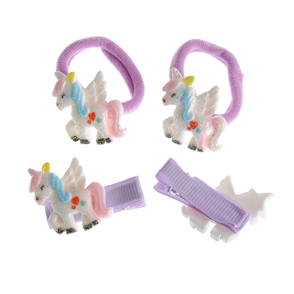 Set 4 accesorii de par cu unicorni - 2 | YEO