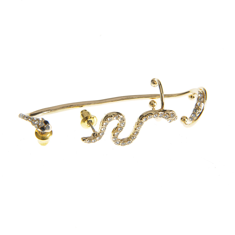 Cercei ear cuff cu design sarpe - 1 | YEO