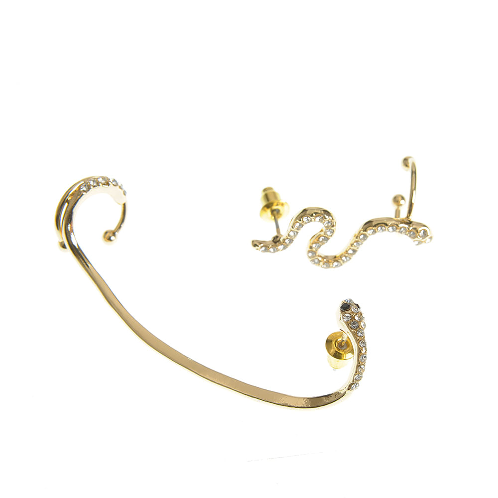 Cercei ear cuff cu design sarpe - 2 | YEO