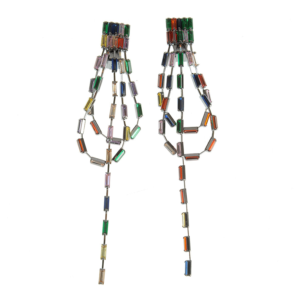 Cercei multicolori cu clips - 1 | YEO