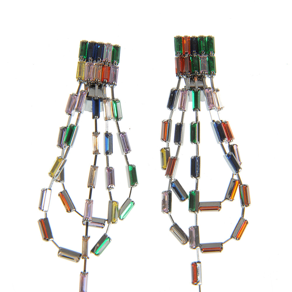 Cercei multicolori cu clips - 2 | YEO