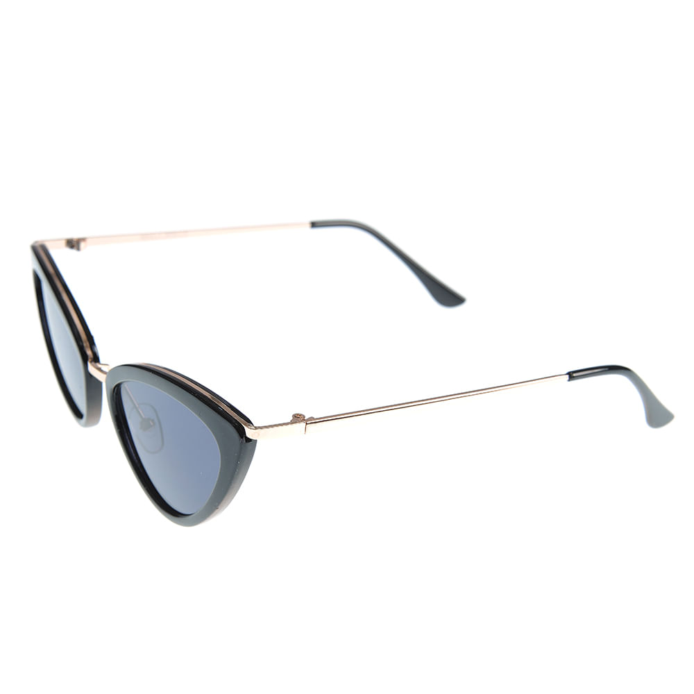 Ochelari de soare cat-eye cu brate metalice - 1 | YEO