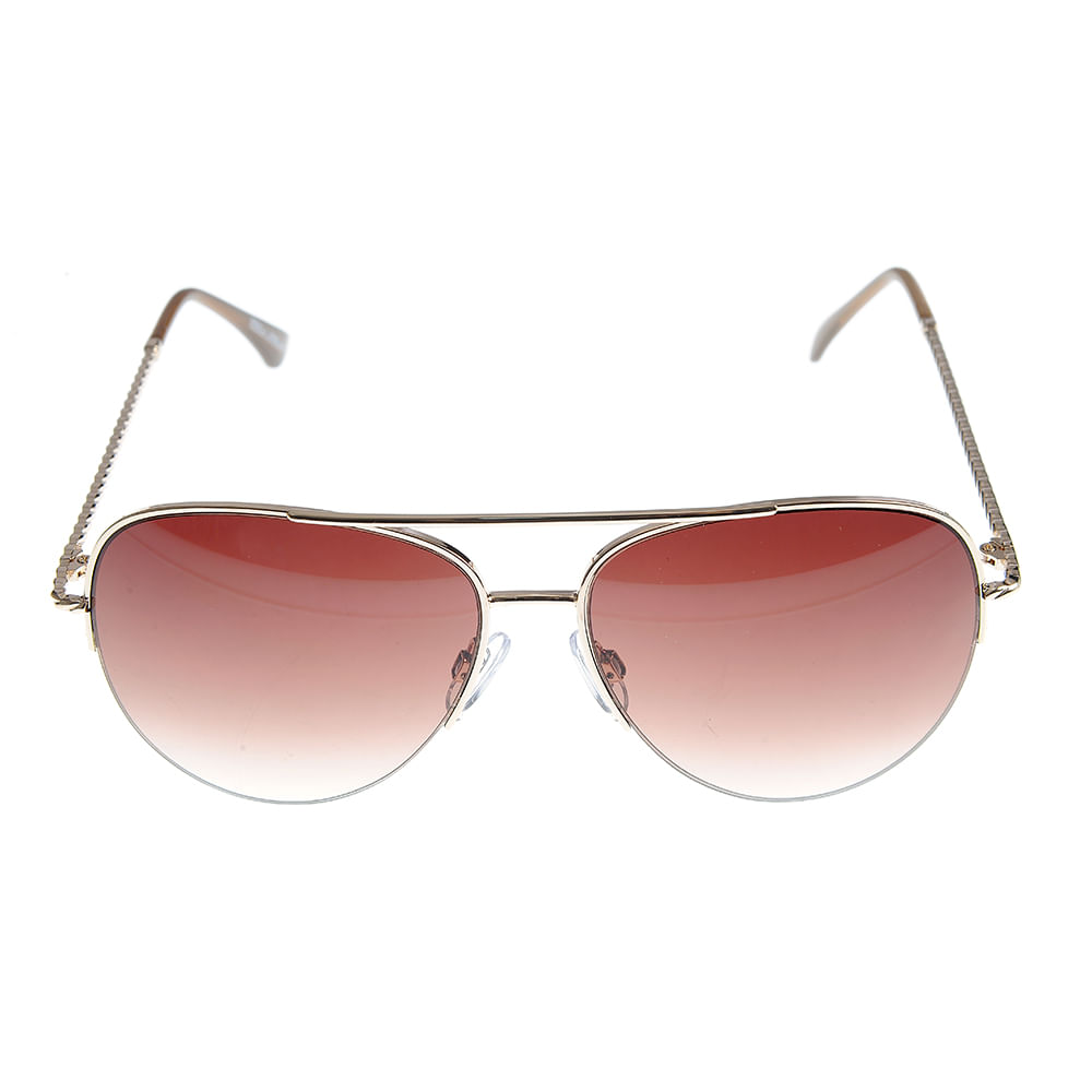 Ochelari de soare aviator cu rama aurie