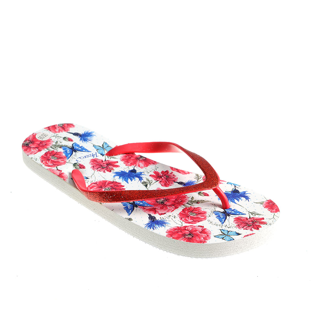 Papuci de plaja cu print floral - 3 | YEO