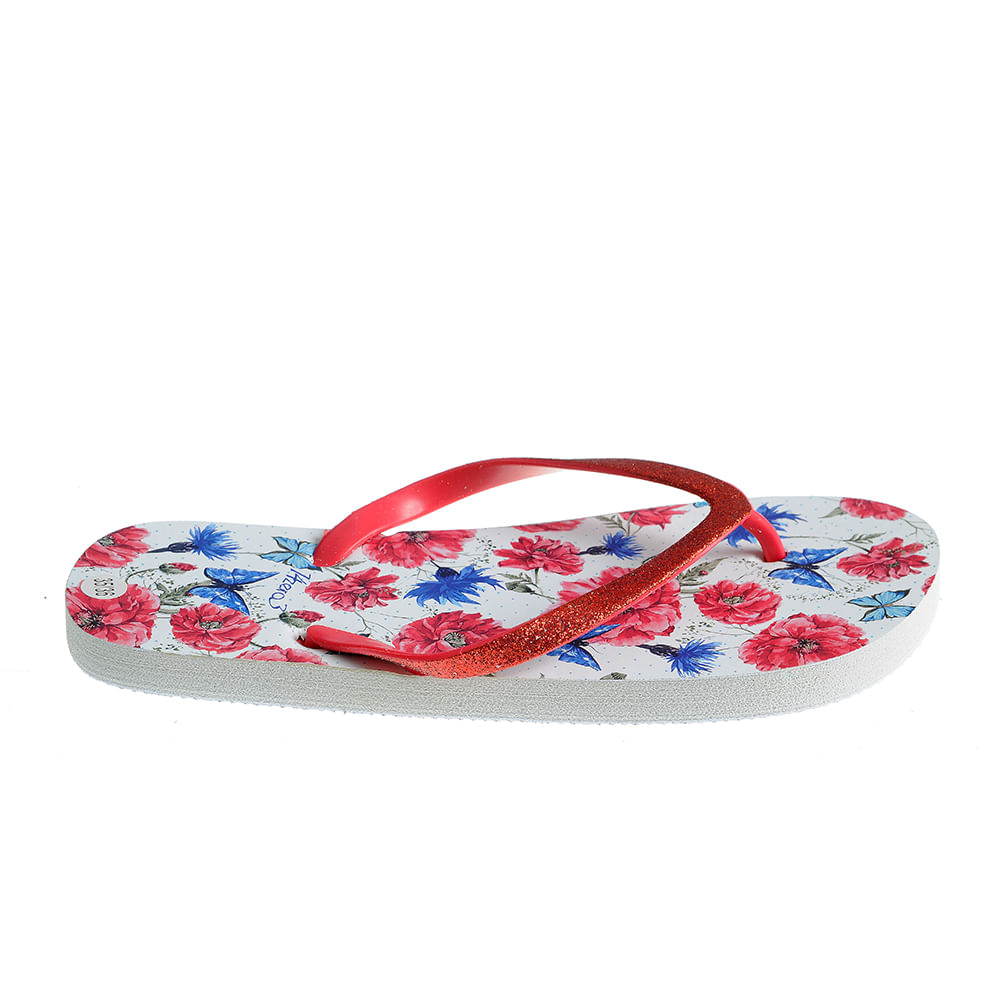 Papuci de plaja cu print floral - 4 | YEO