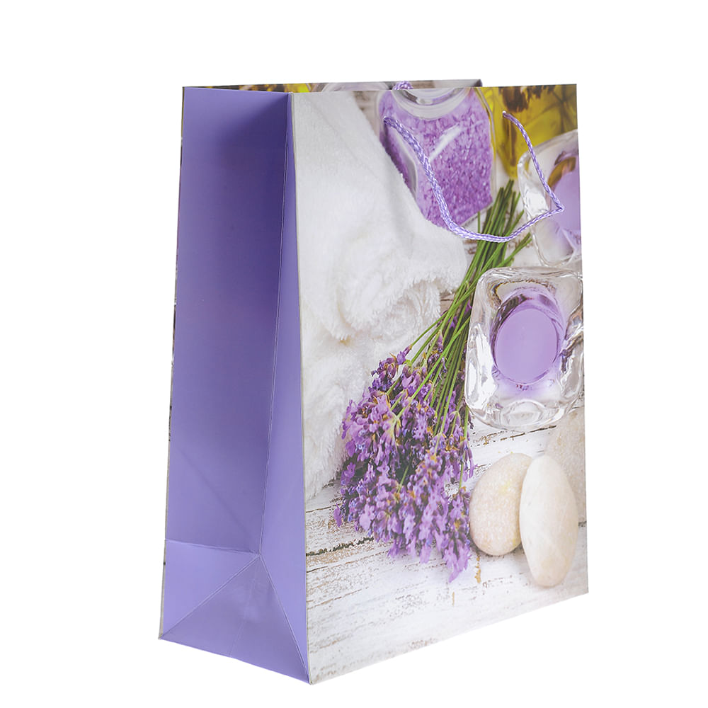 Punga de cadou cu design lavanda 27 x 33 cm - 1 | YEO