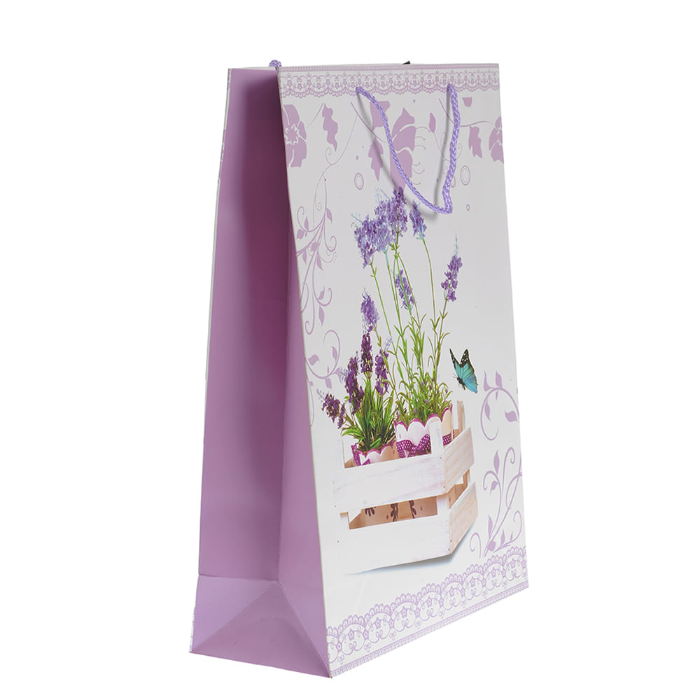 Punga de cadou cu design lavanda 31 x 42 cm - 1 | YEO