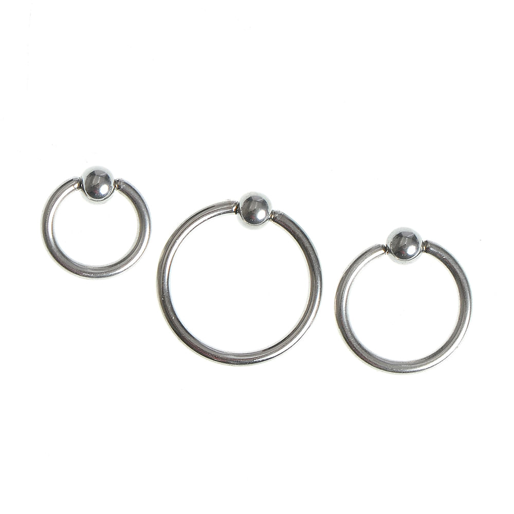 Set 3 piercinguri  argintii pentru ureche