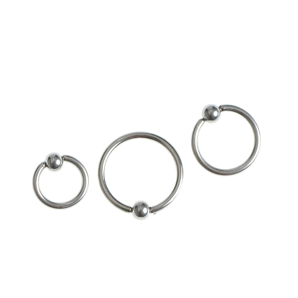 Set 3 piercinguri argintii pentru ureche - 3 | YEO