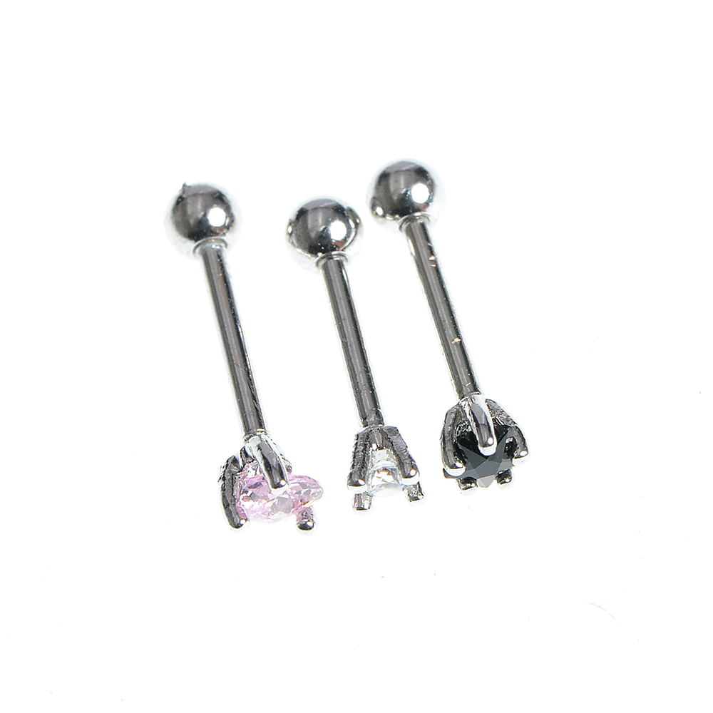 Set 3 piercinguri pentru ureche cu 3 simboluri - 3 | YEO