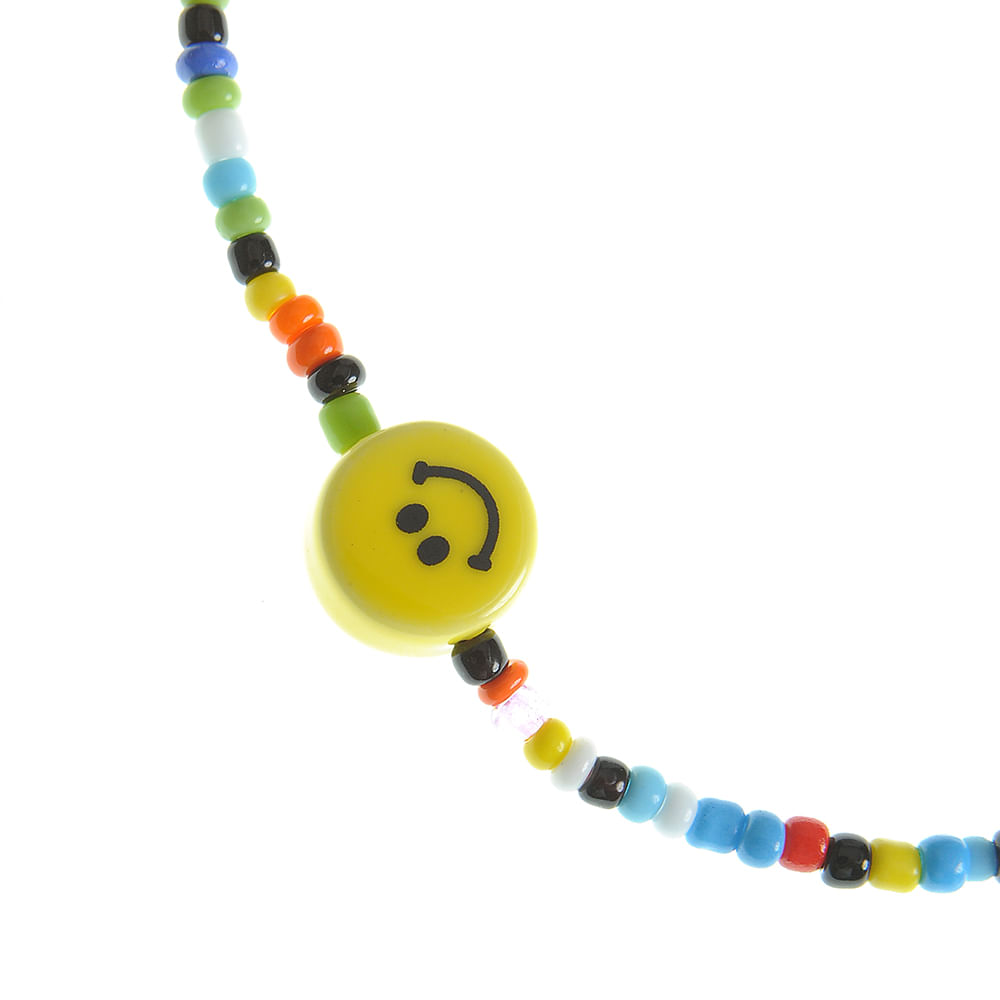 Colier multicolor cu Smiley Face - 1 | YEO