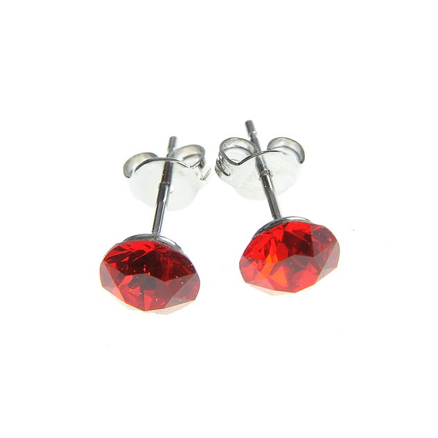 Cercei  rosii cu cristal Swarovski