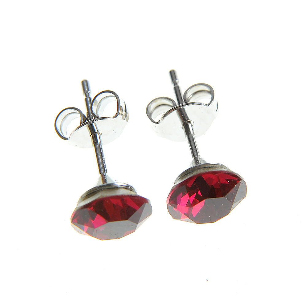 Cercei burgundy cu cristal Swarovski - 2 | YEO