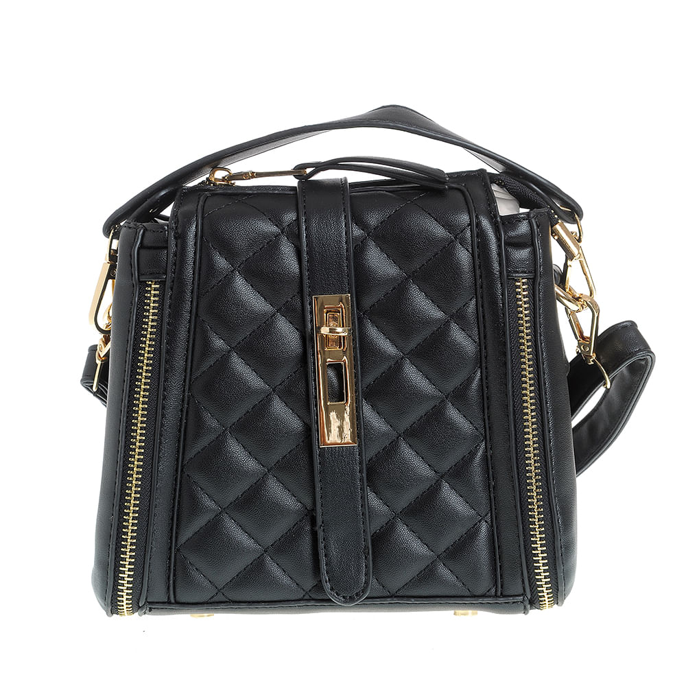 Geanta crossbody cu fermoare decorative