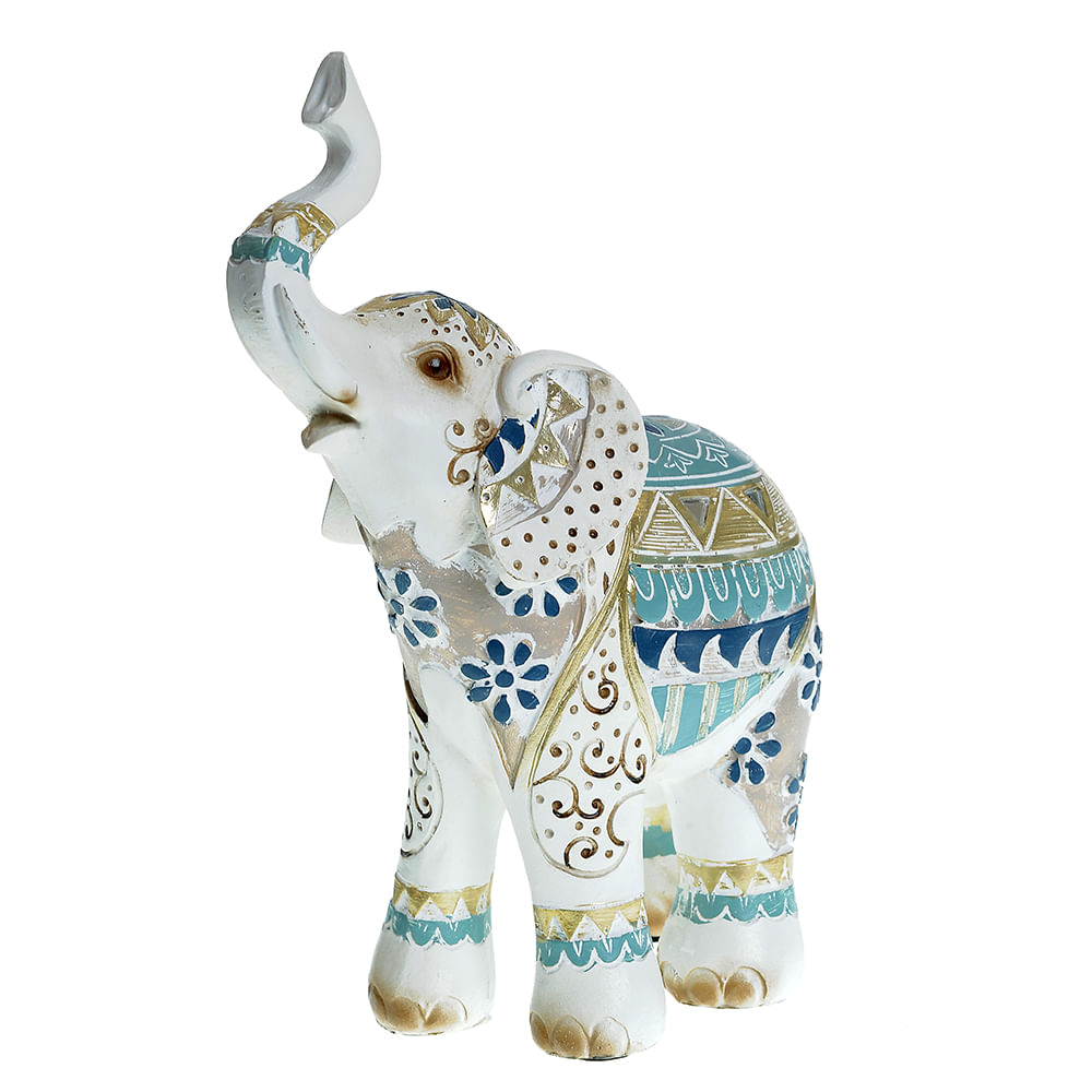 Statueta elefant alb 24 cm - 2 | YEO