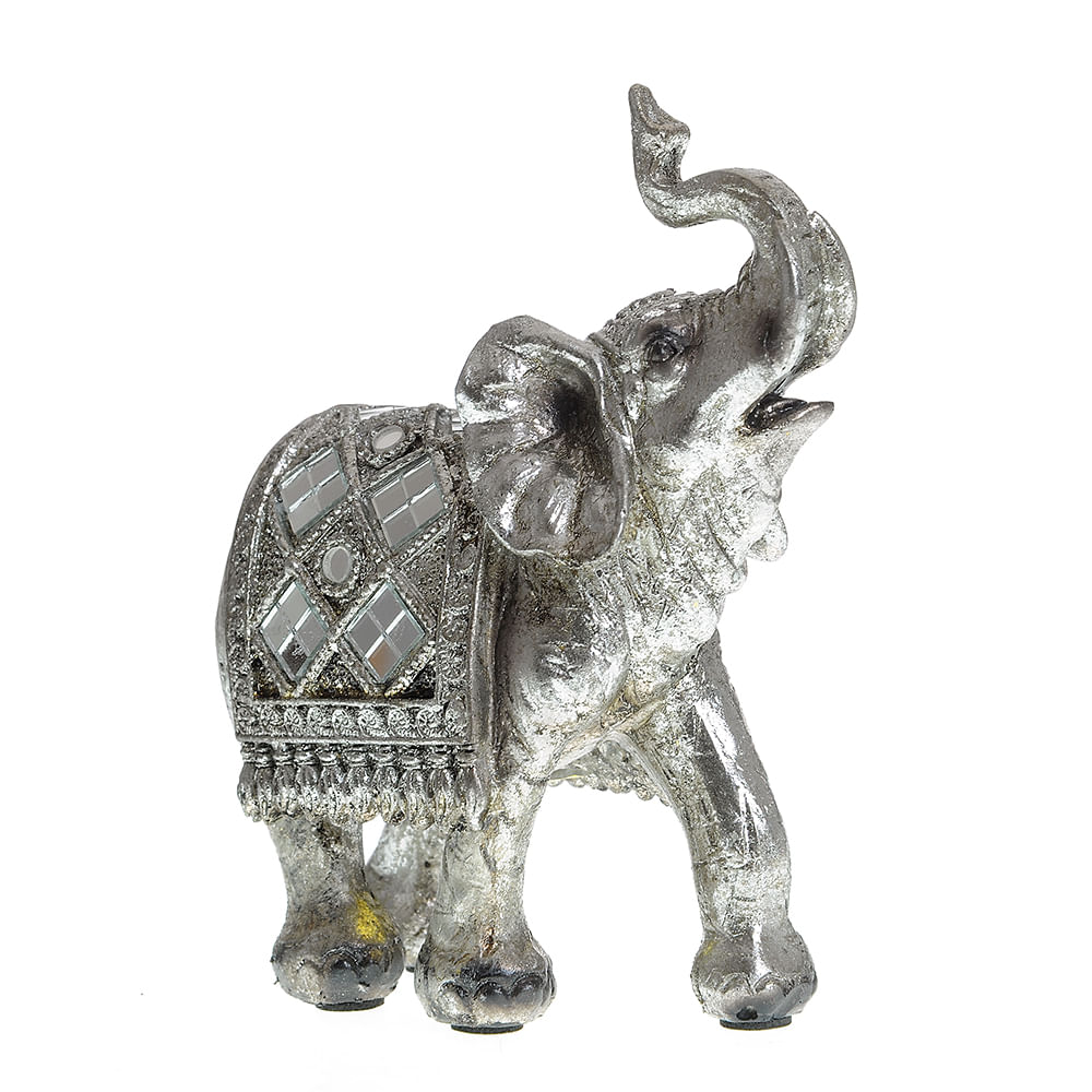 Statueta elefant argintiu 13 cm - 2 | YEO