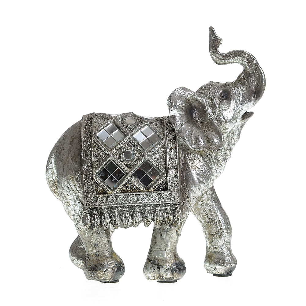 Statueta elefant argintiu 13 cm - 3 | YEO