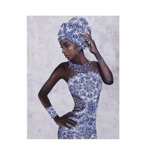 Tablou Canvas femeie cu turban 60x4x80 cm