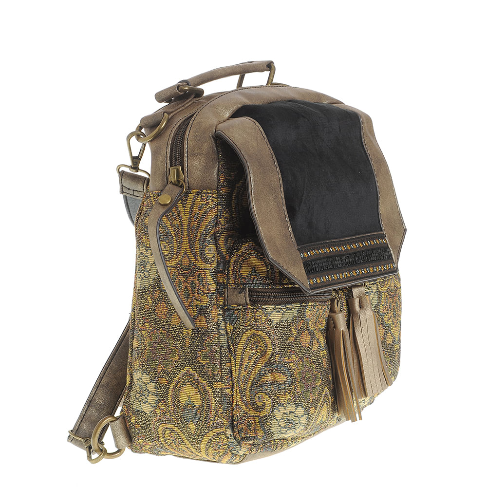 Rucsac cu ciucuri si design floral - 2 | YEO