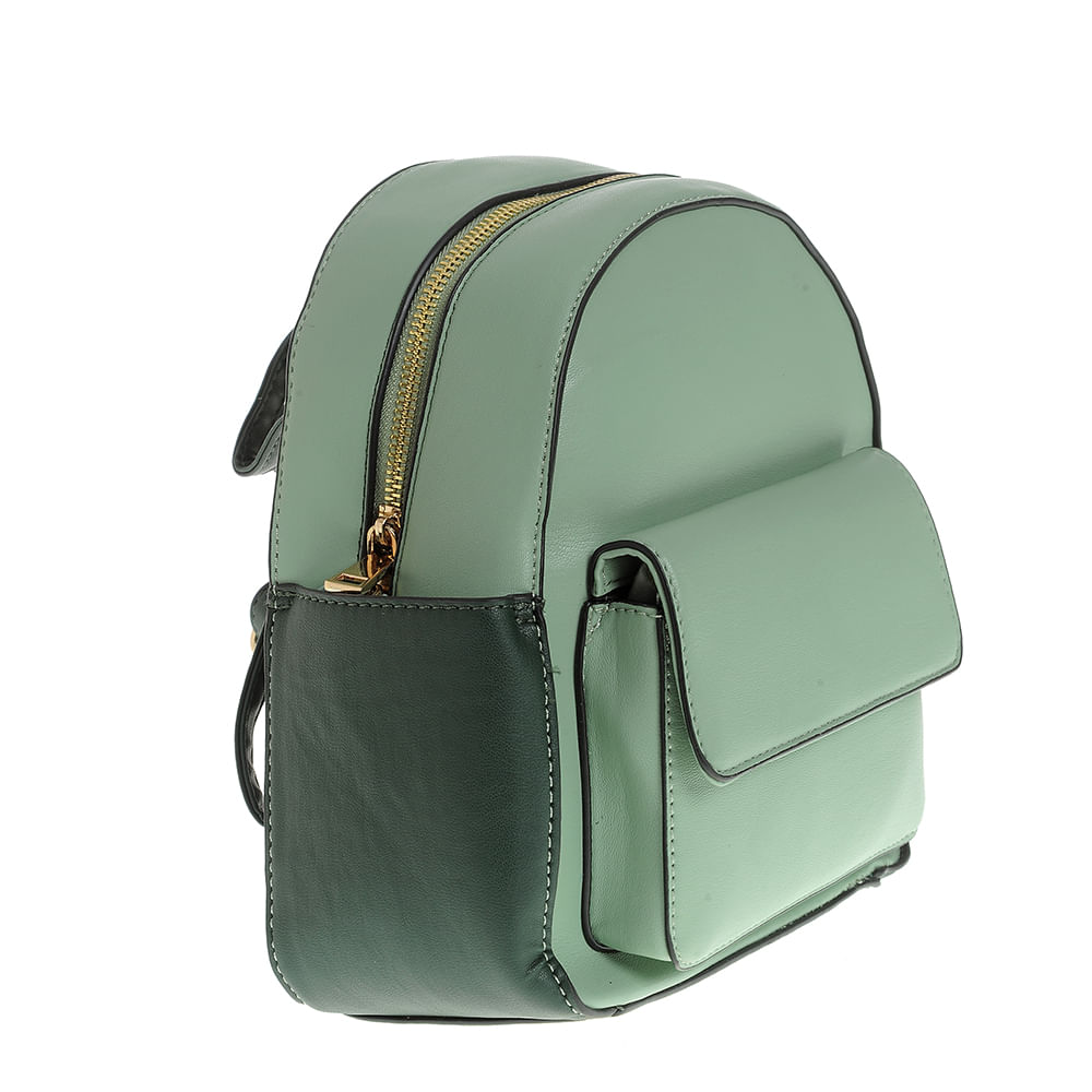 Rucsac verde cu buzunar frontal - 1 | YEO