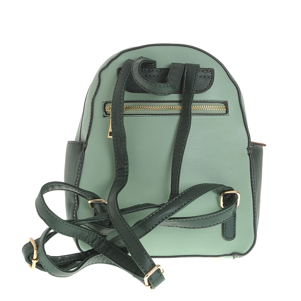 Rucsac verde cu buzunar frontal - 2 | YEO