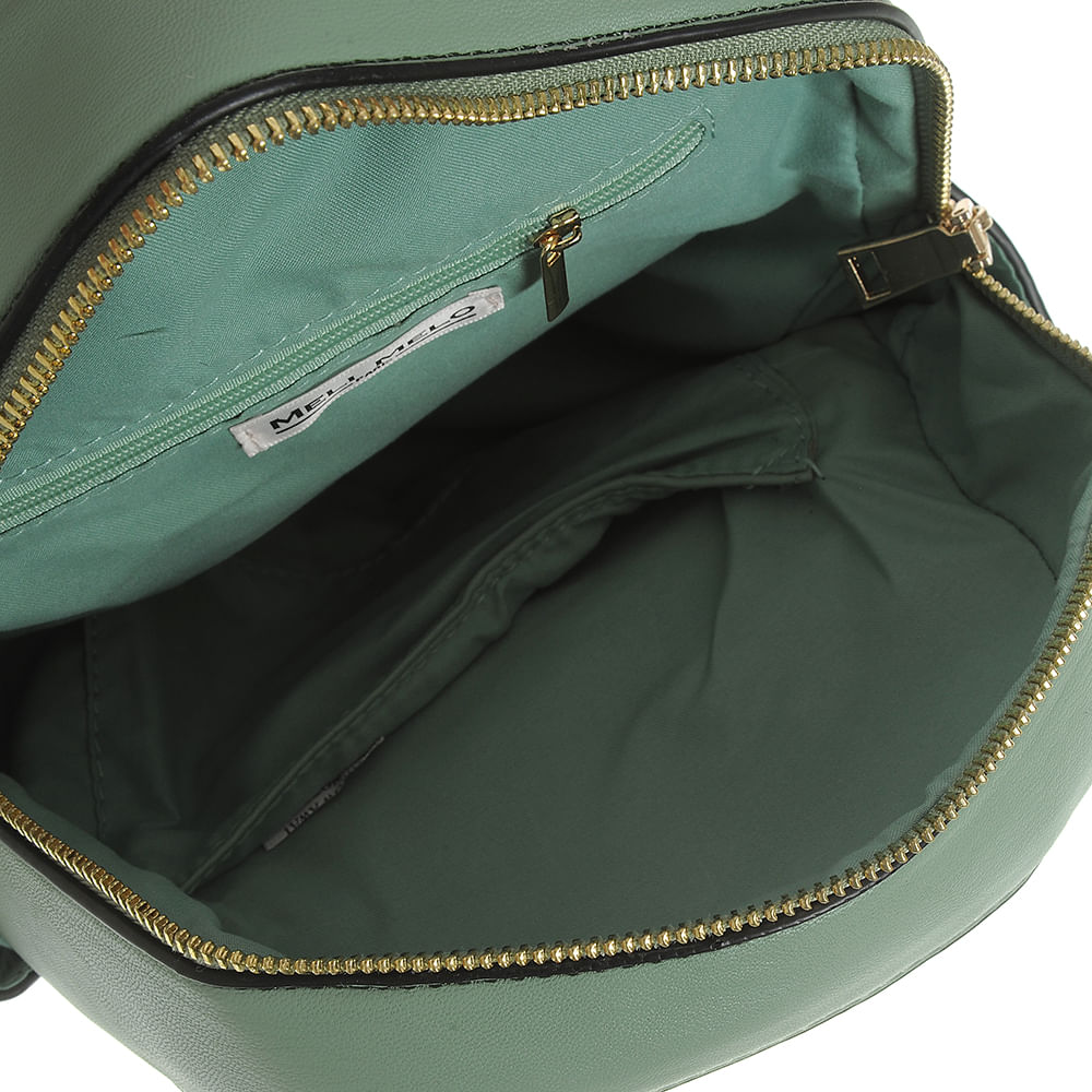 Rucsac verde cu buzunar frontal - 3 | YEO