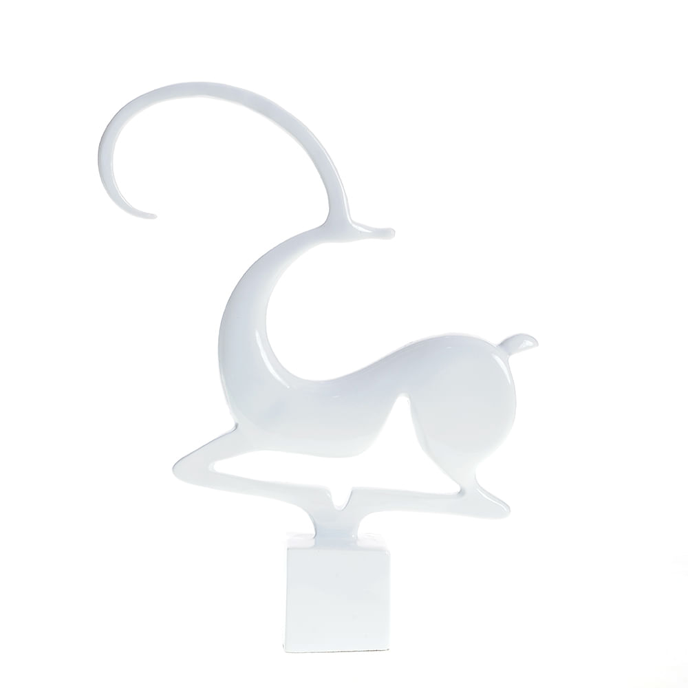 Statueta cerb alb 31 cm - 3 | YEO