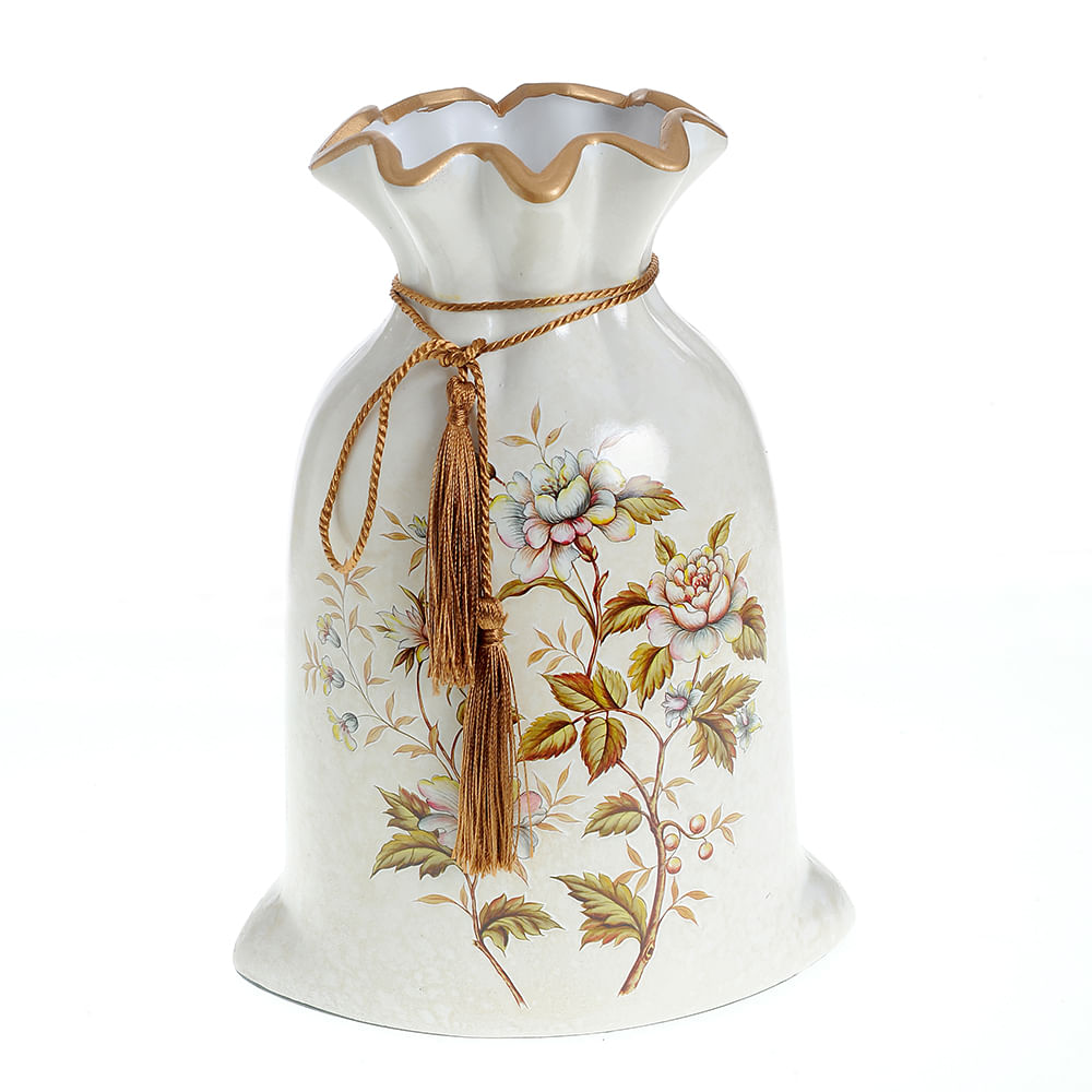 Vaza ceramica cu model floral 25 cm image2