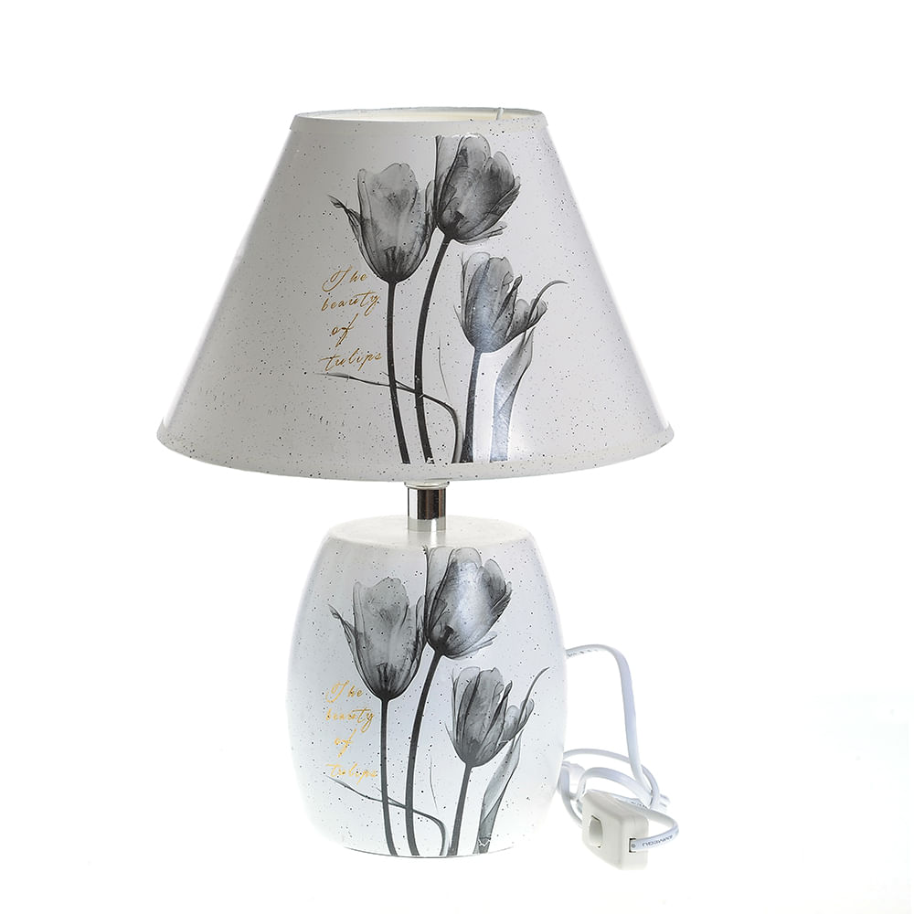 Lampa ceramica cu lalele 33 cm image