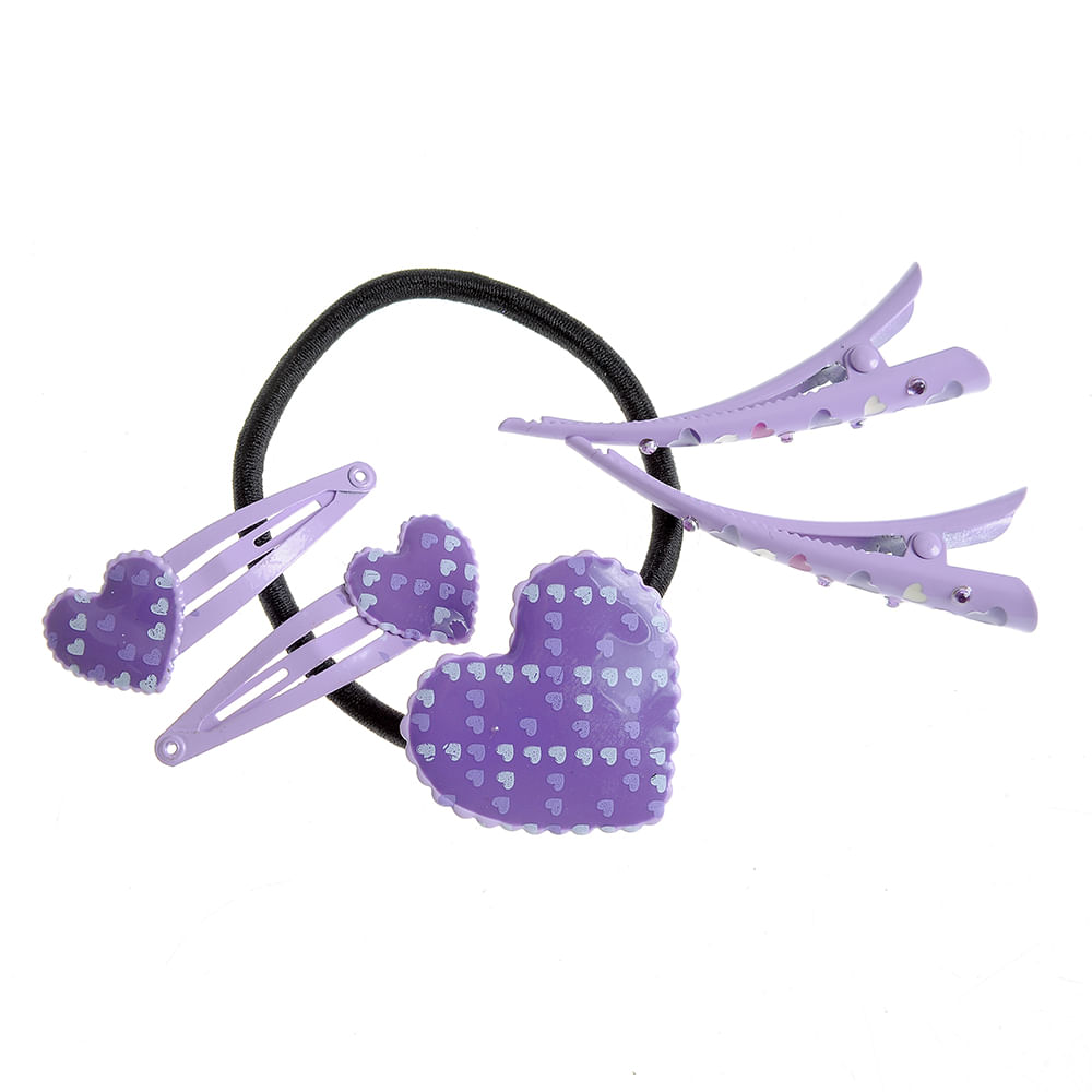 Set 5 accesorii mov pentru par