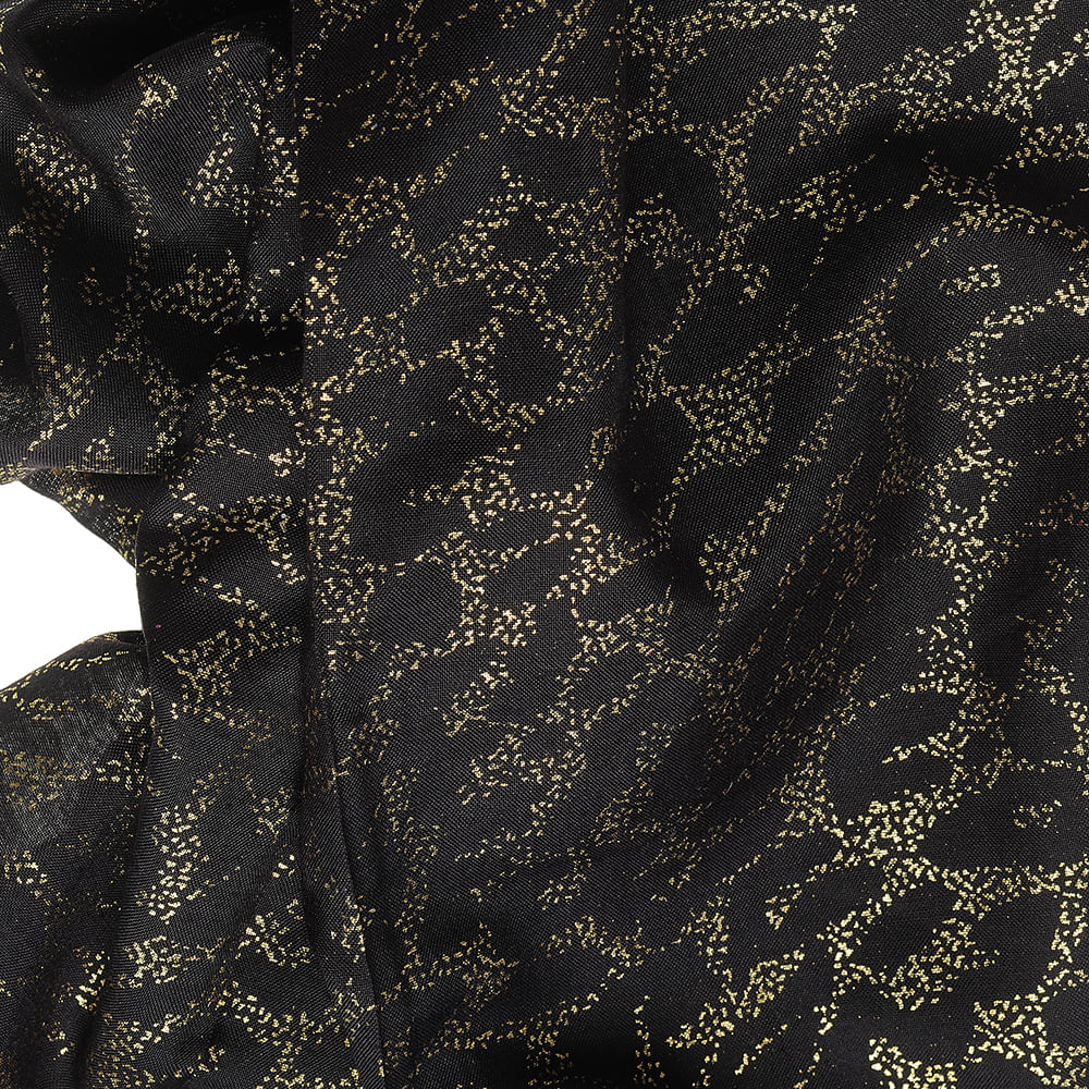 Esarfa neagra cu model animal print - 1 | YEO