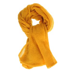 Fular tricotat galben