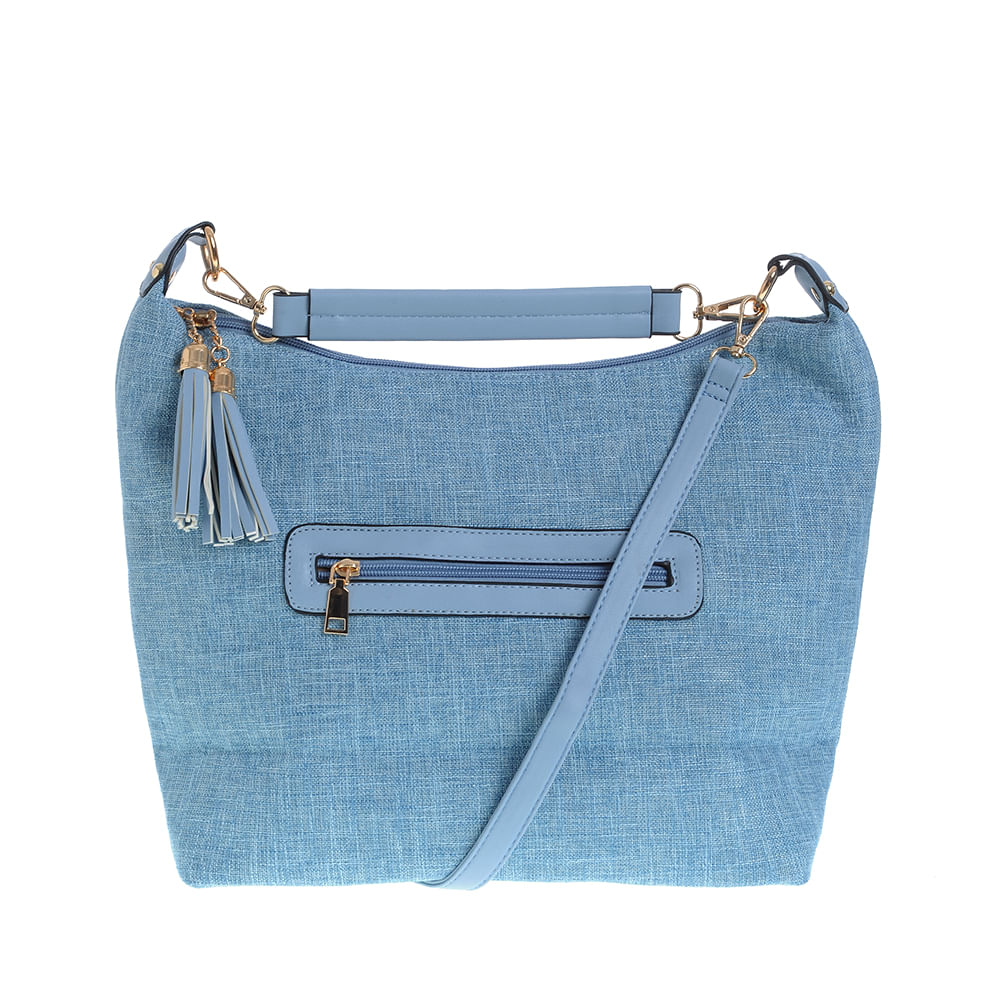 Geanta bleu tip shopper - 3 | YEO