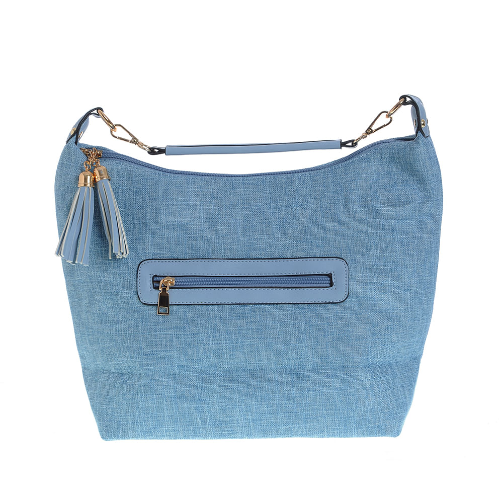 Geanta bleu tip shopper