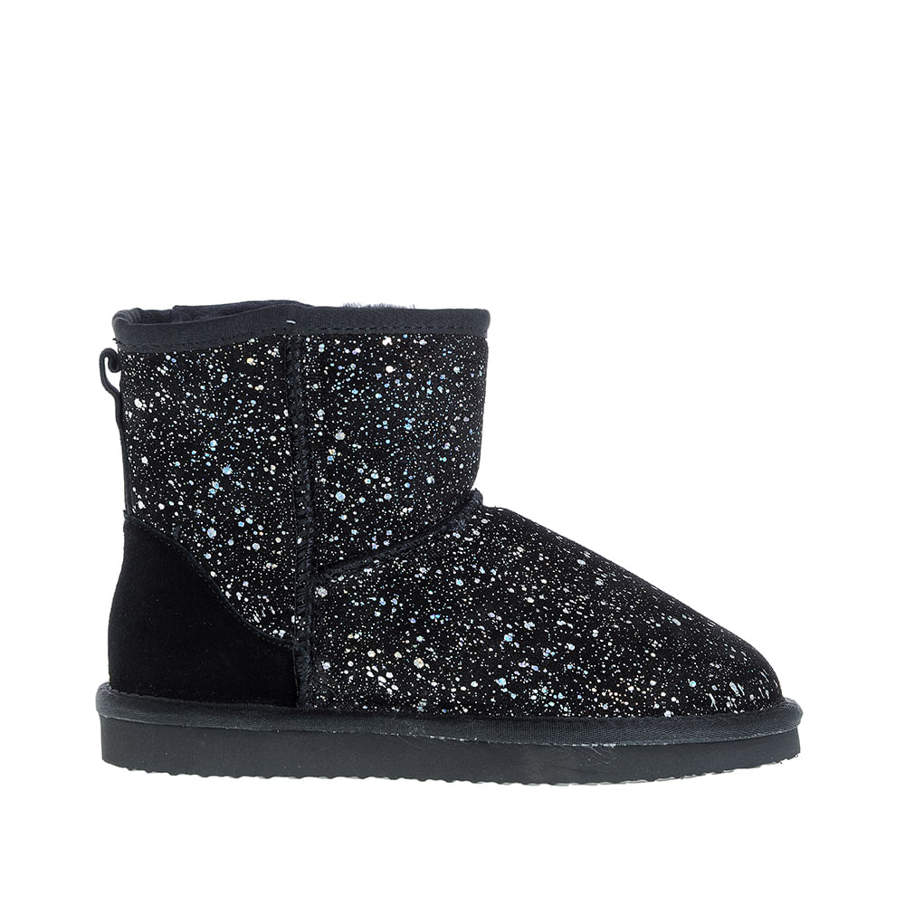 Cizme negre din piele intoarsa tip UGG - 1 | YEO