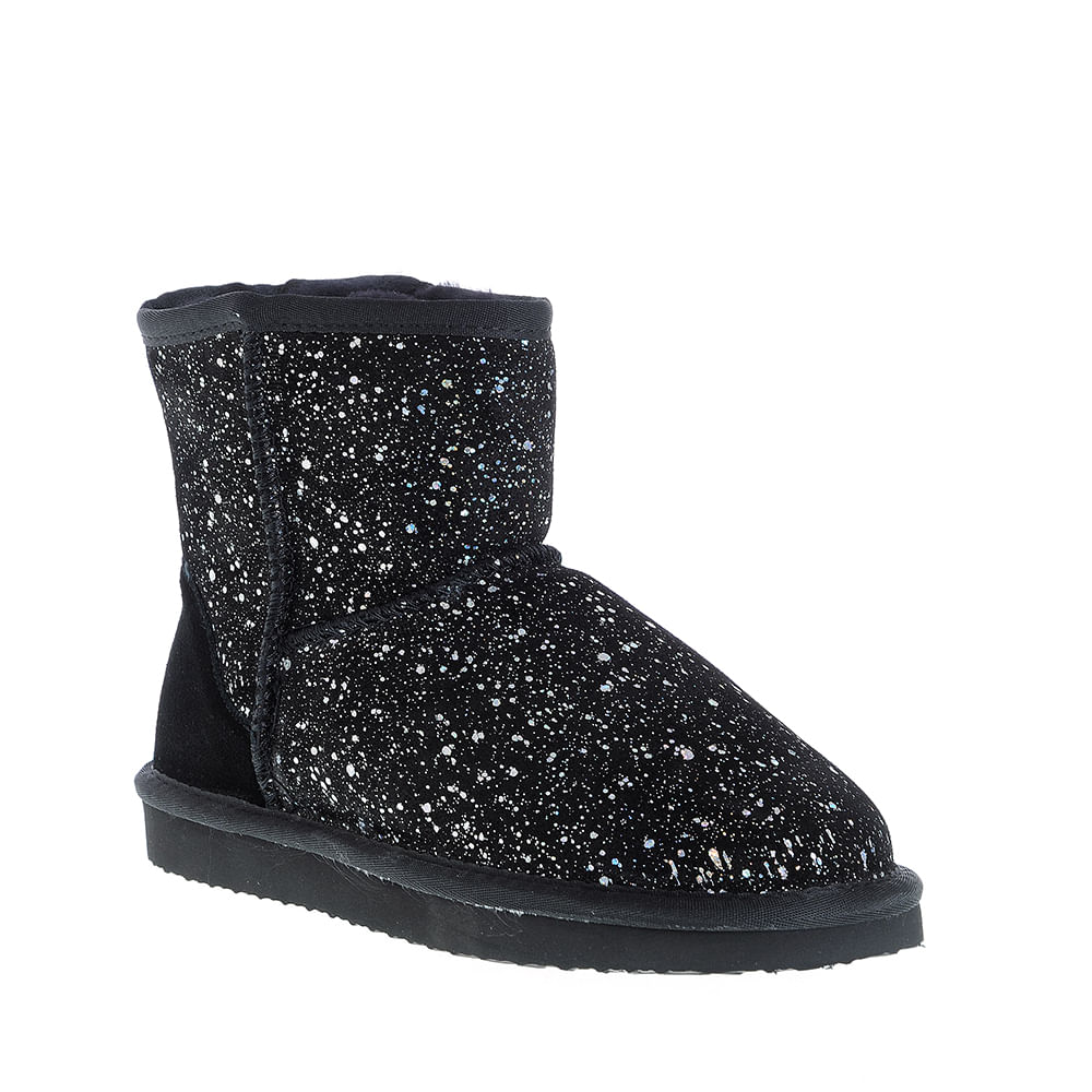 Cizme negre din piele intoarsa tip UGG - 2 | YEO